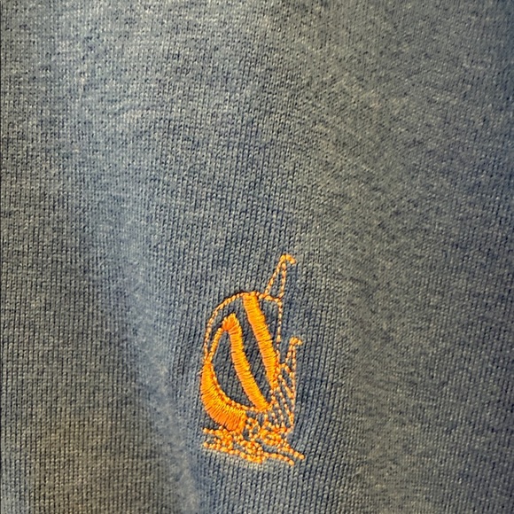 Vintage Nautica Men's Blue and Yellow Polo Shirt - Picture 4 of 5